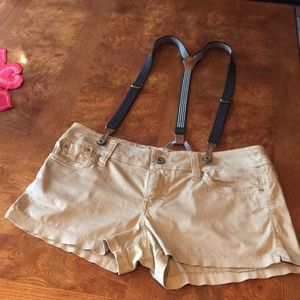Tan stretch shorts